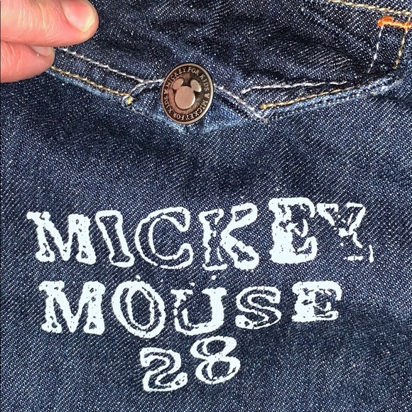 5/$25 Disney Mickey Mouse Logo Branded Wide Leg Kids Jeans 8 - Picture 4 of 5